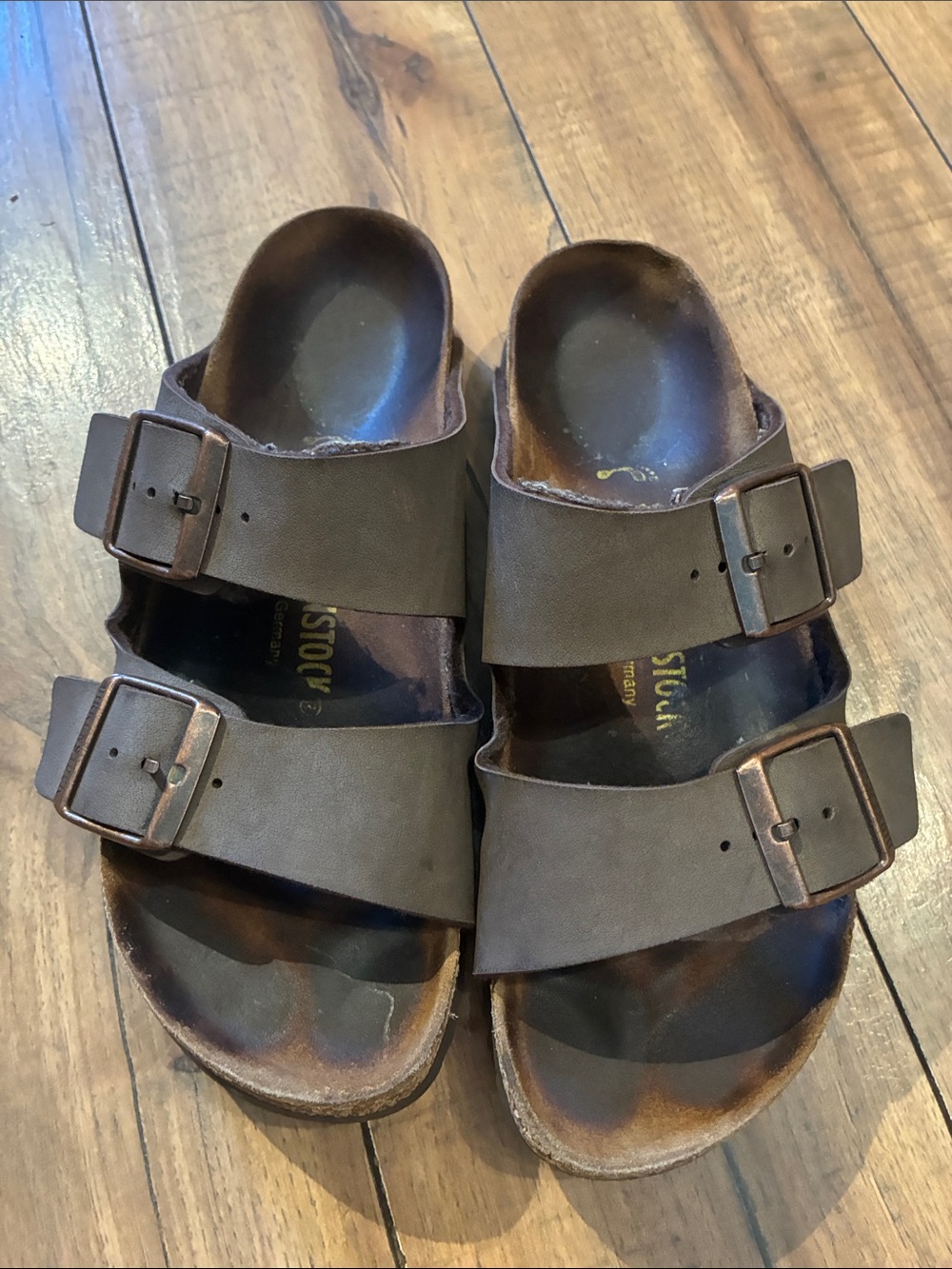 Birkenstock Brown Double Buckle Arizona Sandals